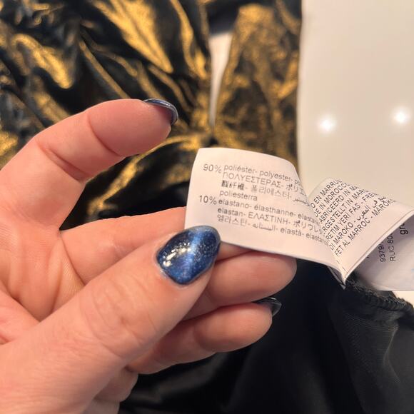 NWT Zara Brown Velvet Twist Front Long Sleeves V-neck Mini Dress Size Small - Picture 9 of 11